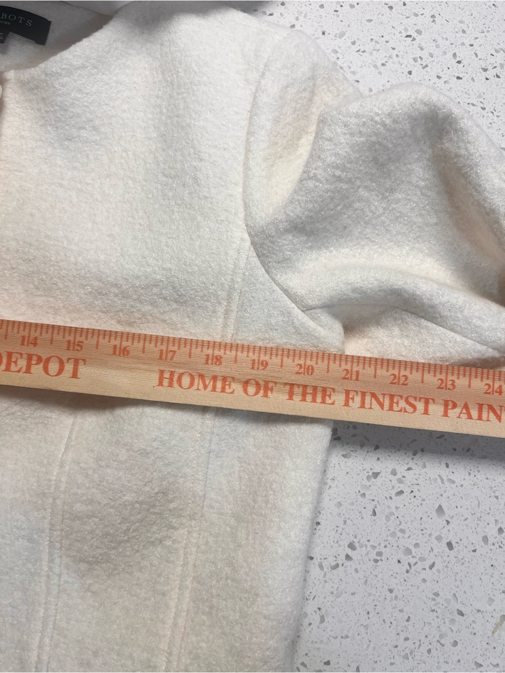 Talbots Cream Collarless Button-Front Jacket - Picture 7 of 10
